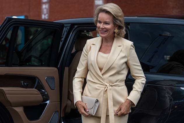 Queen Mathilde of Belgium pictured during the 50th edition of the Memorial Van Damme Diamond League athletics event in Brussels, Friday 4 September 2026. EMILExWINDAL  x185252483x