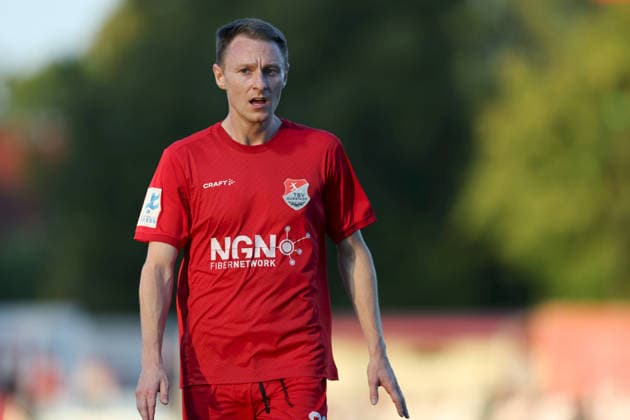 04.09.2026, Herren, Fussball, Saison 2026 2027, Regionalliga Bayern, 7. Spieltag: TSV Aubstadt - SpVgg Ansbach Joshua Endres ( 33, TSV Aubstadt) Sulzfeld Schulstadion Aubstadt (NGN Arena) Bayern Deutschland