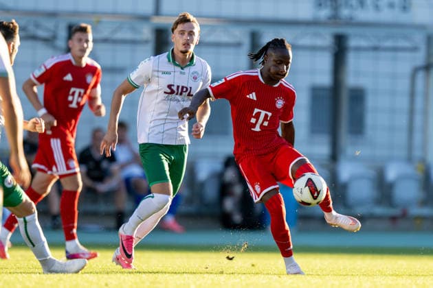 Oluwaseyi Wilson 7 (FC Bayern Muenchen Amatuere), FC Bayern II vs. VfB Eichstaett, Fussball, Regionalliga Bayern, 7. Spieltag, 04.09.2026 DFB regulations prohibit any use of photographs as image sequences and or quasi-video Muenchen Bayern Deutschland