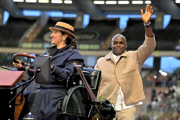 Memorial Van Damme 2025 - Wanda Diamond League - day 1 BRUSSELS, BELGIUM - SEPTEMBER 04 : Carl Lewis during day 1 of the 50th edition of the 2026 IAAF Wanda Diamond League Allianz Memorial Van Damme athletics meeting in the King Baudouin Stadium in on September 4, 2026 in Brussels, Belgium, 04 09 2026 Brussels Belgium  Copyright: xSesx
