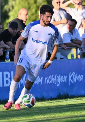 04.09.2026 - Fussball - Saison 2026 2027 - Regionalliga Bayern - 07. Spieltag: SC Eltersdorf SCE ( Quecken ) - FV Illertissen - - xwoxzix - Denis Milic (11, FV Illertissen FVI ) Freisteller Einzelbild