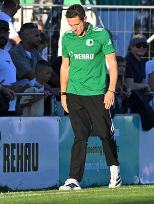 04.09.2026 - Fussball - Saison 2026 2027 - Regionalliga Bayern - 07. Spieltag: SC Eltersdorf SCE ( Quecken ) - FV Illertissen - - xwoxzix - Bernd Eigner (Trainer SC Eltersdorf ) enttäuscht Enttäuschung