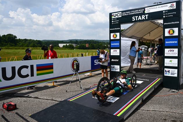 2026 UCI Para-cycling Road World Championships Picture by Olly Hassell SWpix.com - 04 09 2026 - Cycling - 2026 UCI Para-cycling Road World Championships - Huntsville, Alabama, United States of America - Men H1 Individual Time Trial (ITT) - Nicolas Pieter Du Preez (South Africa) Huntsville Cummings Research Park United States of America Copyright: x xSWpix.comx(t axPhotographyxHubxLtd)xOllyxHassell SWpix.comx SWP-3030-22117