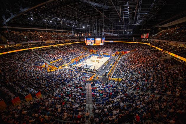 Basketball Berlin 04.09.2026 FIBA Women™s Basketball World Cup Germany 2026 Vorrunde Gruppe Spanien (ESP) - Deutschland (GER) Uber Arena Sportstätte *** Basketball Berlin, September 4, 2026, FIBA Women’s Basketball World Cup Germany 2026, Preliminary Round, Group: Spain (ESP) vs. Germany (GER), Uber Arena Sports Venue