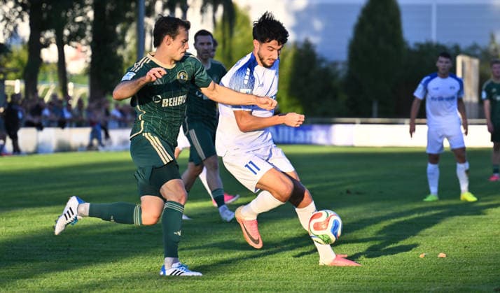 04.09.2026 - Fussball - Saison 2026 2027 - Regionalliga Bayern - 07. Spieltag: SC Eltersdorf SCE ( Quecken ) - FV Illertissen - - xwoxzix - Patrick Ort (14, SC Eltersdorf ) Denis Milic (11, FV Illertissen FVI )