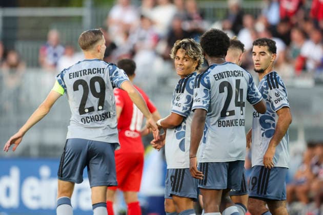 Fussball - RL Südwest - Eintracht Frankfurt II - FC-Astoria Walldorf - 04.09.26, Ausgleich Marvin Dills (Eintracht), -