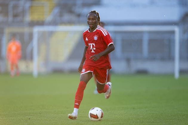 Oluwaseyi Wilson 7 (FC Bayern Muenchen Amatuere), FC Bayern II vs. VfB Eichstaett, Fussball, Regionalliga Bayern, 7. Spieltag, 04.09.2026 DFB regulations prohibit any use of photographs as image sequences and or quasi-video Muenchen Bayern Deutschland