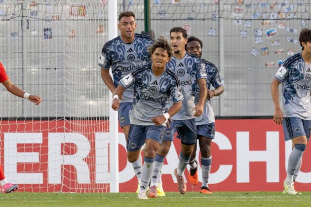 Regionalliga Südwest: Eintracht Frankfurt II - FC-Astoria Walldorf, 04.09.2026 Marvin Dills (Eintracht Frankfurt II 8) erzielte das Tor den Treffer zum 1:1 Ausgleich und jubelt, Eintracht Frankfurt II - FC-Astoria Walldorf, Dreieich, Maxworx Sportpark, 4.9.2026 Copyright: xBEAUTIFULxSPORTS Gawlikx