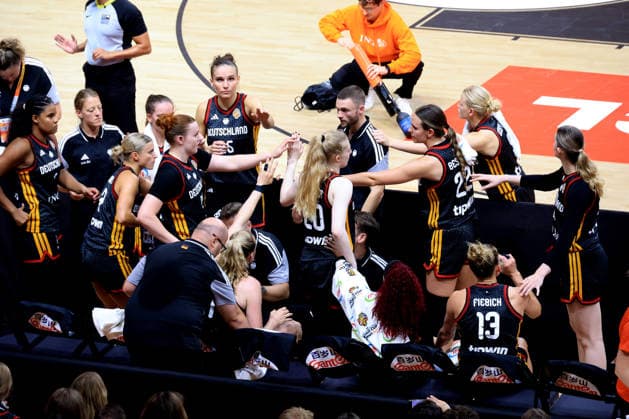 04.09.2026, GER, Basketball, Frauen , Basketball-WM, 2026, 1. Spieltag, Deutschland vs. Spanien Deutscher-Spielerkreis Berlin Uber Arena Berlin Deutschland *** September 4, 2026, GER, Women s Basketball, Women s Basketball World Cup, 2026, Matchday 1, Germany vs. Spain, Deutscher Spielerkreis Berlin, Uber Arena Berlin, Germany Copyright: xNordphotox xEnglerx