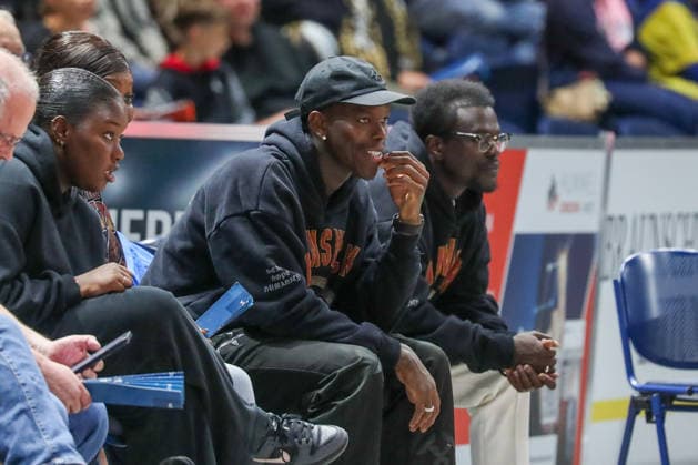 04.09.2026, xgox, Basketball - Testspiel Basketball Loewen Braunschweig - Bamberg Baskets emspor, v.l. Dennis Schröder schaut sich das Testspiel an Braunschweig
