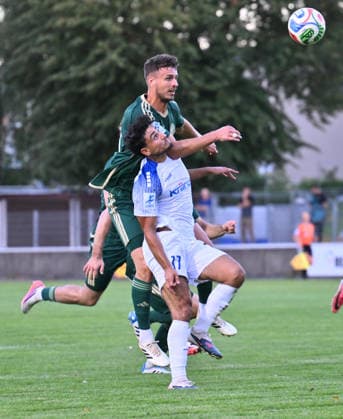 04.09.2026 - Fussball - Saison 2026 2027 - Regionalliga Bayern - 07. Spieltag: SC Eltersdorf SCE ( Quecken ) - FV Illertissen - - xwoxzix - Nino Cassanti (17, FV Illertissen FVI ) vor Sebastian Marx (28, SC Eltersdorf )
