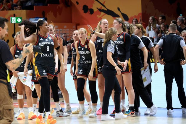 04.09.2026, GER, Basketball, Frauen , Basketball-WM, 2026, 1. Spieltag, Deutschland vs. Spanien Deutscher-Spielerkreis Berlin Uber Arena Berlin Deutschland *** September 4, 2026, GER, Women s Basketball, Women s Basketball World Cup, 2026, Match Day 1, Germany vs. Spain, Deutscher Spielerkreis Berlin, Uber Arena Berlin, Germany Copyright: xNordphotox xEnglerx