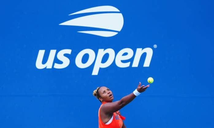 Taylor Townsend in third round action 2026 US Open, Day Six, USTA Billie Jean King National Tennis Center, New York, USA - 04 Sep 2026New York USTA Billie Jean King National T New York (NY) United States of America EDITORIAL USE ONLY No use with unauthorised audio, video, data, fixture lists, club league logos or live services. Online in-match use limited to 120 images, no video emulation. No use in betting, games or single club league player publications.  Copyright: xJavierxGarcia Shutterstockx 17133421ab