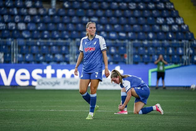 Deutschland: Fussball Saison 2026 2027 , Google Pixel Frauen-Bundesliga , 3. Spieltag , TSG 1899 Hoffenheim Frauen vs. Bayer 04 Leverkusen Frauen - Dietmar-Hopp-Stadion (Hoffenheim) : Lisann Kaut (TSG Hoffenheim, 4) Mimik, Gesichtsausdruck, Emotion Hoffenheim Dietmar-Hopp-Stadion Deutschland Germany *** Germany Soccer Season 2026–2027, Google Pixel Women s Bundesliga, Matchday 3, TSG 1899 Hoffenheim Women vs. Bayer 04 Leverkusen Women, Dietmar Hopp Stadium, Hoffenheim, Lisann Kaut, TSG Hoffenheim, 4 facial expressions, emotion, Hoffenheim, Dietmar Hopp Stadium, Germany Copyright: xBennetxLongx