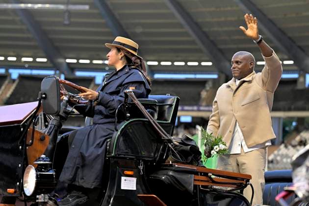 Memorial Van Damme 2025 - Wanda Diamond League - day 1 BRUSSELS, BELGIUM - SEPTEMBER 04 : Carl Lewis during day 1 of the 50th edition of the 2026 IAAF Wanda Diamond League Allianz Memorial Van Damme athletics meeting in the King Baudouin Stadium in on September 4, 2026 in Brussels, Belgium, 04 09 2026 Brussels Belgium  Copyright: xSesx