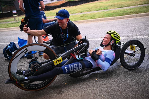 2026 UCI Para-cycling Road World Championships Picture by Olly Hassell SWpix.com - 04 09 2026 - Cycling - 2026 UCI Para-cycling Road World Championships - Huntsville, Alabama, United States of America - Women H2 Individual Time Trial (ITT) - Katerina Brim (USA) Huntsville Cummings Research Park United States of America Copyright: x xSWpix.comx(t axPhotographyxHubxLtd)xOllyxHassell SWpix.comx SWP-3030-22158