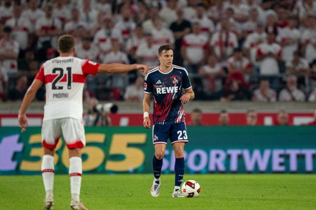 Paul Okon-Engstler (1. FC Koeln, 23), VfB Stuttgart vs. 1. FC Koeln, Fussball, 1. Bundesliga, 02. Spieltag, 04.09.2026 DFB regulations prohibit any use of photographs as image sequences and or quasi-video Stuttgart Baden-Wuerttemberg Deutschland *** Paul Okon Engstler, 1. FC Köln, 23, VfB Stuttgart vs. 1. FC Köln, soccer, Bundesliga 1, Matchday 2, September 4, 2026. DFB regulations prohibit any use of photographs as image sequences and or quasi-video. Stuttgart, Baden-Württemberg, Germany Copyright: xkolbert-press PhilipxZieglerx