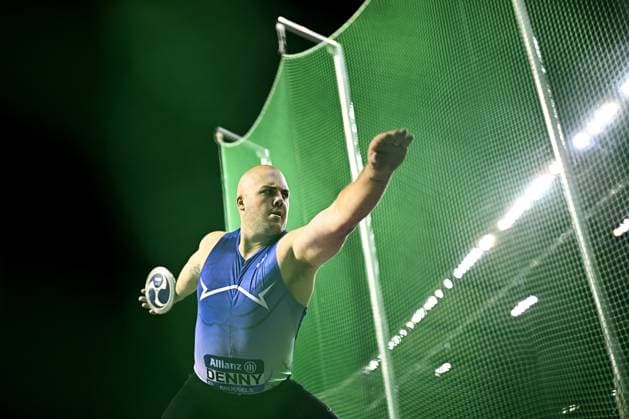 Australia s Matthew Denny pictured in action during the discus throw event, at the 50th edition of the Memorial Van Damme Diamond League athletics event in Brussels, Friday 4 September 2026. JASPERxJACOBS  x185259898x