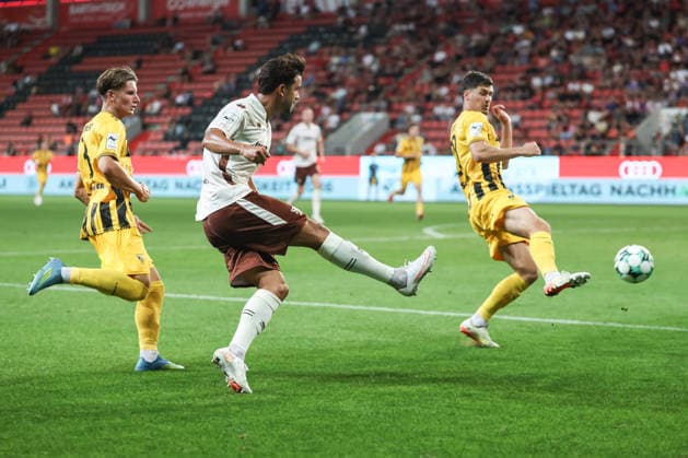 3. Liga; FC Ingolstadt 04 - Alemannia Aachen; Flanke Fredrik Carlsen (8, FCI) Matti Wagner (3 AA) Louis Köster (8 AA) 3. Liga - FC Ingolstadt 04 Saison 2026 2027 Alemannia Aachen