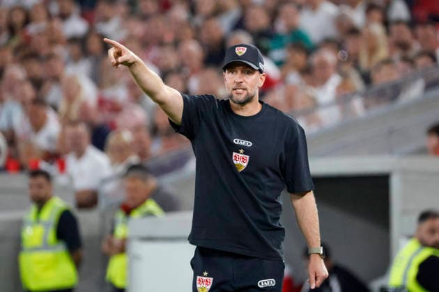 Sebastian Hoeneß, Hoeness (VfB Stuttgart, Trainer), Mimik, Gesichtsausdruck, Emotion , Deutschland, Fussball, 1. Bundesliga, 2.Spieltag, 2026 2027, VfB Stuttgart vs. 1.FC Köln, 04.09.2026, Stuttgart MHP Arena Deutschland *** Sebastian Hoeneß, Hoeness VfB Stuttgart, Coach, Facial Expressions, Emotion, Germany, Soccer, Bundesliga 1, Matchday 2, 2026–2027, VfB Stuttgart vs. 1. FC Köln, September 4, 2026, Stuttgart MHP Arena, Germany Copyright: xGrantxHubbsx