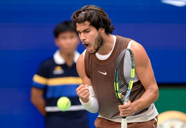 US Open tennis tournament - Day 6 Carlos Alcaraz of Spain reacts during his match against Yibing Wu of China during the Men‚Äôs Singles round 3 of the US Open Tennis Championship at the USTA Billie Jean King National Tennis Center in Flushing Meadows, New York, USA, 04 September 2026. The 2026 US Open tournament runs from 23 August through 13 September. FLUSHING MEADOWS NEW YORK United States  Copyright: xCRISTOBALxHERRERA-ULASHKEVICHx