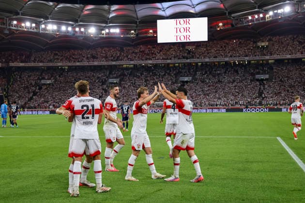 Torjubel VfB Stuttgart beim 2:0 durch Grischa Prömel, Promel (VfB Stuttgart, 21) , Deutschland, Fussball, 1. Bundesliga, 2.Spieltag, 2026 2027, VfB Stuttgart vs. 1.FC Köln, 04.09.2026, Stuttgart MHP Arena Deutschland *** VfB Stuttgart celebrates Grischa Prömel s goal to make it 2–0, Prömel VfB Stuttgart, 21, Germany, Soccer, Bundesliga 1, Matchday 2, 2026–2027, VfB Stuttgart vs. 1. FC Köln, September 4, 2026, Stuttgart MHP Arena, Germany Copyright: xGrantxHubbsx