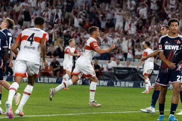 Grischa PROEMEL (VfB Stuttgart, 21) erzielt das 2:0, Jubel, Freude, Leidenschaft, Erfolg, Emotion, Begeisterung, positive Emotionen GER, VfB Stuttgart vs. 1. FC Koeln, Fussball, Bundesliga, 2. Spieltag, Spielzeit 2026 2027, 04.09.2026, GER, VfB Stuttgart vs. 1. FC Koeln, Fussball, Bundesliga, 2. Spieltag, Spielzeit 2026 2027, 04.09.2026, Stuttgart *** Grischa PROEMEL, VfB Stuttgart, 21 scores the 2-0 goal; celebration, joy, passion, success, emotion, enthusiasm, positive emotions GER, VfB Stuttgart vs. 1. FC Köln, soccer, Bundesliga, Matchday 2, 2026–2027 season, September 4, 2026, GER, VfB Stuttgart vs. 1. FC Köln, soccer, Bundesliga, Matchday 2, 2026–2027 season, September 4, 2026, Stuttgart Copyright: xEibnerxPressefoto OliverxSchmidtx EP_OST