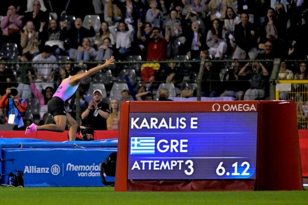 Memorial Van Damme 2025 - Wanda Diamond League - day 1 BRUSSELS, BELGIUM - SEPTEMBER 04 : KARALIS Emmanouil GRE during day 1 of the 50th edition of the 2026 IAAF Wanda Diamond League Allianz Memorial Van Damme athletics meeting in the King Baudouin Stadium in on September 4, 2026 in Brussels, Belgium, 04 09 2026 Brussels Belgium  Copyright: xSesx