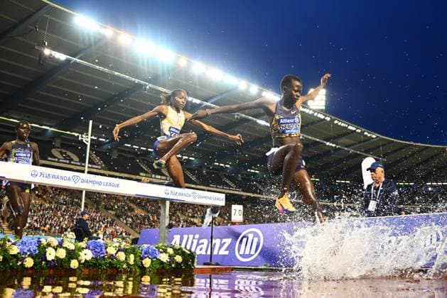 Memorial Van Damme 2025 - Wanda Diamond League - day 1 BRUSSELS, BELGIUM - SEPTEMBER 04 : CHEROTICH Faith KEN, YAVI Winfred BRN during day 1 of the 50th edition of the 2026 IAAF Wanda Diamond League Allianz Memorial Van Damme athletics meeting in the King Baudouin Stadium in on September 4, 2026 in Brussels, Belgium, 04 09 2026 Brussels Belgium  Copyright: xGvgx
