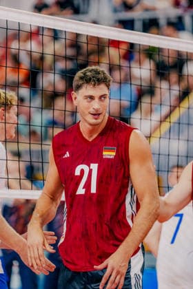 GER, Volleyball, EM-Generalprobe, Testspiel, Deutschland vs. Niederlande, 04.09.26 Tobias Krick (21, Deutschland) Foto: HMB Media Etienne Schlick Copyright: HMBxMedia EtiennexSchlick