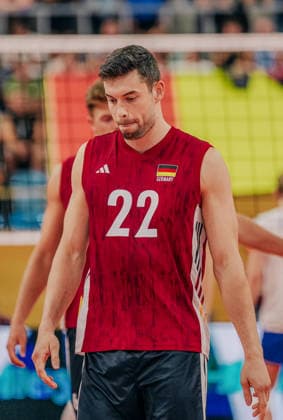 GER, Volleyball, EM-Generalprobe, Testspiel, Deutschland vs. Niederlande, 04.09.26 Tobias Brand (22, Deutschland) Foto: HMB Media Etienne Schlick Copyright: HMBxMedia EtiennexSchlick