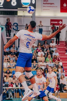 GER, Volleyball, EM-Generalprobe, Testspiel, Deutschland vs. Niederlande, 04.09.26 Angriff durch 8 Foto: HMB Media Etienne Schlick Copyright: HMBxMedia EtiennexSchlick
