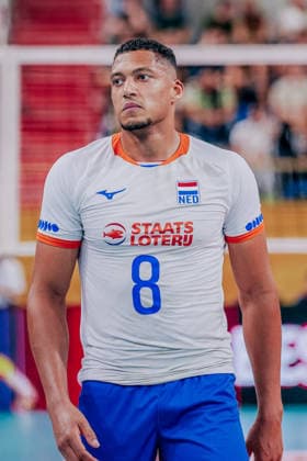 GER, Volleyball, EM-Generalprobe, Testspiel, Deutschland vs. Niederlande, 04.09.26 Fabian Plak (8, Niederlande) Foto: HMB Media Etienne Schlick Copyright: HMBxMedia EtiennexSchlick