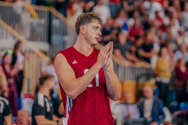 GER, Volleyball, EM-Generalprobe, Testspiel, Deutschland vs. Niederlande, 04.09.26 Tobias Krick (21, Deutschland) Foto: HMB Media Etienne Schlick Copyright: HMBxMedia EtiennexSchlick