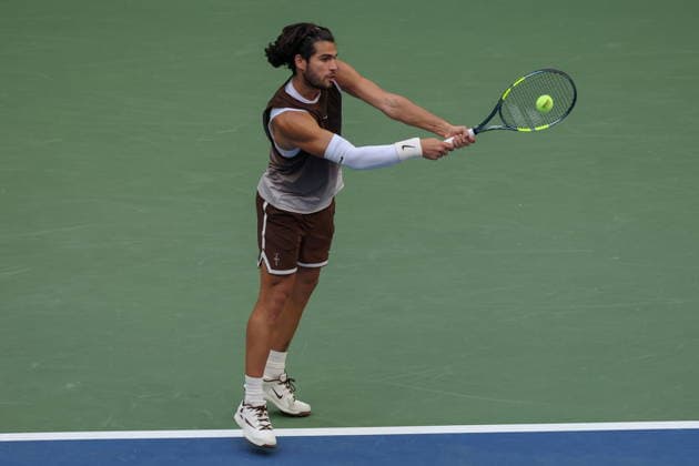 US Open tennis tournament - Day 6 Carlos Alcaraz of Spain in action against Yibing Wu of China during the Men s Singles round 3 of the US Open Tennis Championships in Flushing Meadows, New York, USA, 04 September 2026 FLUSHING MEADOWS NEW YORK United States  Copyright: xBRIANxHIRSCHFELDx