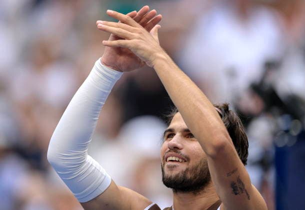 US Open tennis tournament - Day 6 Carlos Alcaraz of Spain celebrate his victory against Yibing Wu of China during the Men‚Äôs Singles round 3 of the US Open Tennis Championship at the USTA Billie Jean King National Tennis Center in Flushing Meadows, New York, USA, 04 September 2026. The 2026 US Open tournament runs from 23 August through 13 September. FLUSHING MEADOWS NEW YORK United States  Copyright: xCRISTOBALxHERRERA-ULASHKEVICHx