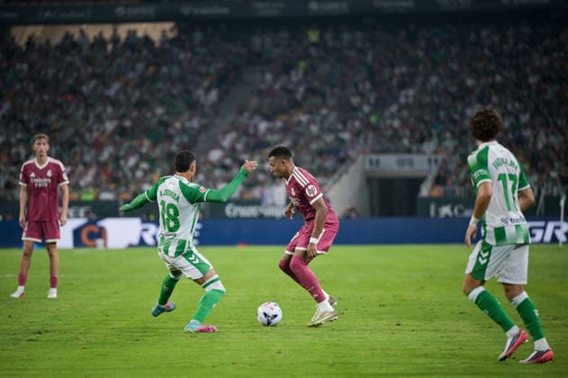 ESP: Real Betis Balompie vs Real Madrid - La Liga EA Sports SEVILLA, SPAIN - SEPTEMBER 4: Kylian MbappÃ of Real Madrid CF during the match between Real Betis BalompiÃ and Real Madrid of La Liga EA Sports on September 4, 2026 at La Cartuja Stadium in Sevilla, Spain. (Photo by Samuel Carreno) Sevilla Sevilla Sevilla Spain Copyright: xSamuelxCarrenox samcargad_040926_105-41