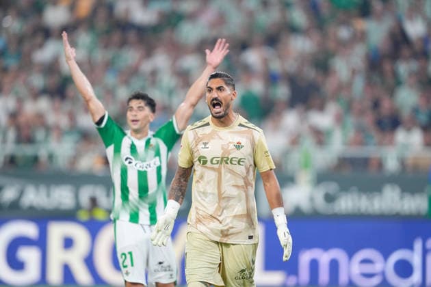 September 4, 2026, Sevilla, Sevilla, Spain: Alvaro Valles of Real Betis Balompie reacts during the Spanish league, LaLiga EA Sports, football match played between Real Betis and Real Madrid at La Cartuja stadium on September 4, 2026, in Sevilla, Spain. Real Betis V Real Madrid - LaLiga EA Sports  - ZUMAa181 20260904_zaa_a181_182 Copyright: xJoaquinxCorcherox