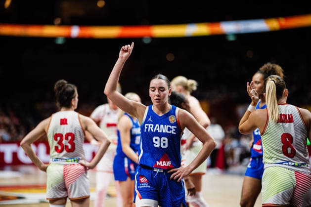 FIBA Women™s Basketball World Cup 2026: Ungarn vs. Frankreich, 04.09.2026 Pauline Astier (Frankreich, 98); Basketball, FIBA Womens Basketball World Cup 2026, Gruppenphase, Gruppe B, 1. Spieltag: Ungarn vs. Frankreich am 04.09.2026 in der Uber Arena, Berlin Copyright: xBEAUTIFULxSPORTS Tonhäuserx