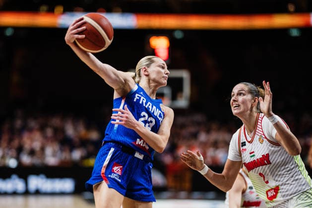 FIBA Women™s Basketball World Cup 2026: Ungarn vs. Frankreich, 04.09.2026 Marine Johannes (Frankreich, 23) am Ball; Basketball, FIBA Womens Basketball World Cup 2026, Gruppenphase, Gruppe B, 1. Spieltag: Ungarn vs. Frankreich am 04.09.2026 in der Uber Arena, Berlin Copyright: xBEAUTIFULxSPORTS Tonhäuserx
