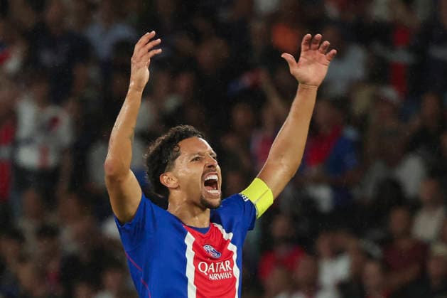 FOOTBALL : Paris Saint Germain Vs AS Monaco - Ligue 1 - 04 09 2026 Joie sur le but de Marquinhos (Paris Saint Germain) ParisFrance  Copyright: xMichaelxBaucherx