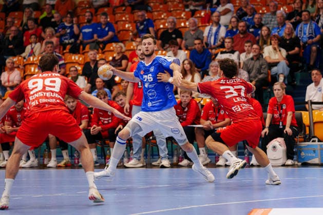 2. Handball-Bundesliga - 2. Spieltag: Dessau-Roßlauer HV 06 - Die Eulen Ludwigshafen Yannick Danneberg (Dessau-Roßlauer HV 06, 26) am 04.09.2026 in der Anhalt-Arena, Dessau-Roßlau (Sachsen-Anhalt) Dessau-Roßlau Anhalt-Arena Sachsen-Anhalt Deutschland