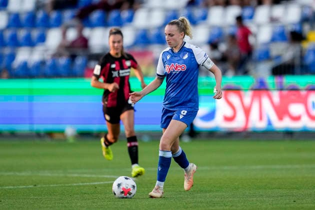 Vanessa Diehm (TSG, 6), am Ball, Freisteller, Ganzkörper, Einzelbild, Einzelfoto, Aktion, Action, 04.09.2026, Sinsheim (Hoffenheim) (Deutschland), Fussball, Google Pixel Frauen-Bundesliga, TSG 1899 Hoffenheim - Bayer 04 Leverkusen, DFB DFL REGULATIONS PROHIBIT ANY USE OF PHOTOGRAPHS AS IMAGE SEQUENCES AND OR QUASI-VIDEO. *** Vanessa Diehm TSG, 6, on the ball, cutout, full-body, single frame, single photo, action, 04 09 2026, Sinsheim, Hoffenheim, Germany, soccer, Google Pixel Women’s Bundesliga, TSG 1899 Hoffenheim vs. Bayer 04 Leverkusen, DFB and DFL regulations prohibit any use of photographs as image sequences and or quasi-video xozx
