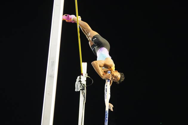 Brussel, Leichtathletik, athletics, Wanda Diamond League Final Brussels 2026 Allianz Memorial van Damme 04-05.09.2026, Boudewijnstadion, Brussel, Belgien Emmanouil Karalis Greece clear 6m 12 in Pole Vault. *** Brussels, Track and Field, Athletics, Wanda Diamond League Final Brussels 2026 Allianz Memorial van Damme May 4–5, 2026, Boudewijn Stadium, Brussels, Belgium Emmanouil Karalis (Greece) cleared 6m 12 in the pole vault