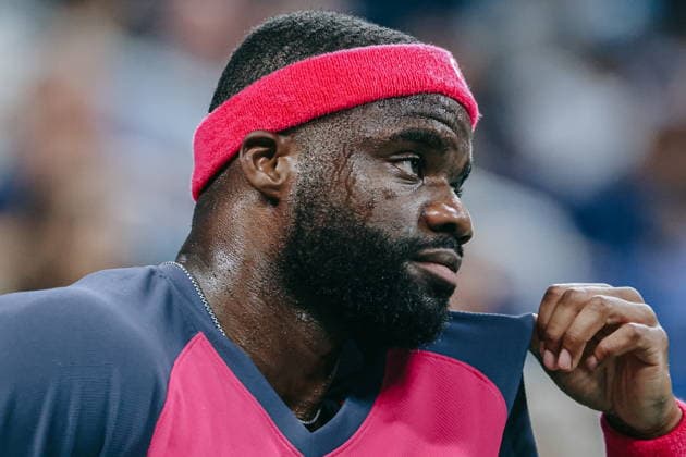 US Open tennis tournament - Day 6 Frances Tiafoe of the USA reacts in a match against Valentin Vacherot of Monaco during the Men™s Singles third round of the US Open Tennis Championship in Flushing Meadows, New York, USA, 04 September 2026. FLUSHING MEADOWS NEW YORK United States  Copyright: xOLGAxFEDOROVAx
