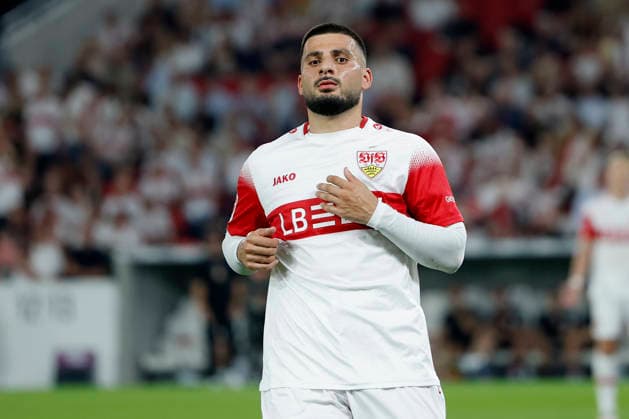v.l.n.r.: Deniz Undav (VfB Stuttgart), im Bundesliga-Spiel zwischen dem VfB Stuttgart und dem 1. FC Köln in der MHP Arena, Stuttgart, Deutschland, am 4. September 2026. in action during the Bundesliga match between VfB Stuttgart and 1. FC Köln at the MHP Arena, Stuttgart, Germany, on September 4, 2026. DFB DFL REGULATIONS PROHIBIT ANY USE OF PHOTOGRAPHS AS IMAGE SEQUENCES AND OR QUASI-VIDEO, *** From left to right: Deniz Undav of VfB Stuttgart, in action during the Bundesliga match between VfB Stuttgart and 1 FC Köln at the MHP Arena in Stuttgart, Germany, on September 4, 2026, Stuttgart, Germany, on September 4, 2026. DFB and DFL regulations prohibit any use of photographs as image sequences and or quasi-video, Copyright: HMBxMedia xHeikoxBecker