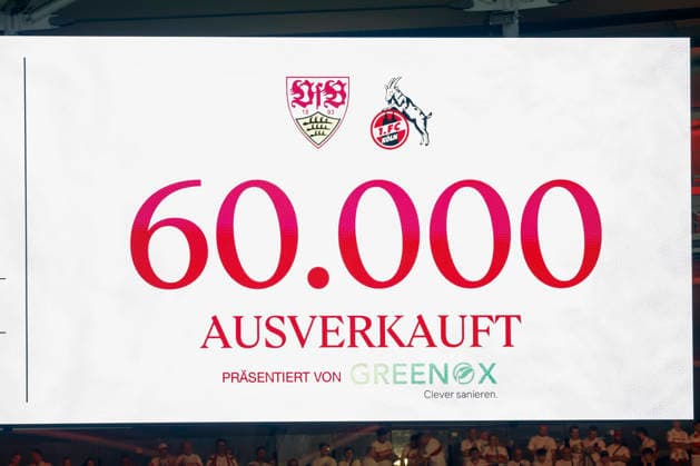 v.l.n.r.: Mit 60000 ausverkauft, im Bundesliga-Spiel zwischen dem VfB Stuttgart und dem 1. FC Köln in der MHP Arena, Stuttgart, Deutschland, am 4. September 2026. in action during the Bundesliga match between VfB Stuttgart and 1. FC Köln at the MHP Arena, Stuttgart, Germany, on September 4, 2026. DFB DFL REGULATIONS PROHIBIT ANY USE OF PHOTOGRAPHS AS IMAGE SEQUENCES AND OR QUASI-VIDEO, *** From left to right: 60,000 sold out; in action during the Bundesliga match between VfB Stuttgart and 1 FC Köln at the MHP Arena, Stuttgart, Germany, on September 4, 2026, Stuttgart, Germany, on September 4, 2026. DFB and DFL regulations prohibit any use of photographs as image sequences and or quasi-video, Copyright: HMBxMedia xHeikoxBecker