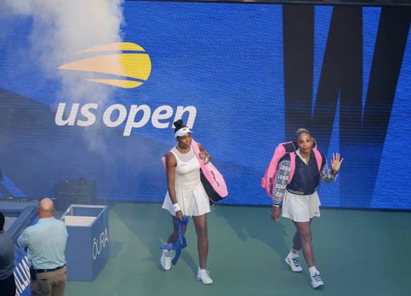 US Open tennis tournament - Day 6 Serena Williams and Venus Williams of the USA enter the court before their Women s Doubles first round match against Hao-Ching Chan of Taiwan and Maya Joint of Australia during the US Open Tennis Championship at the USTA Billie Jean King National Tennis Center in Flushing Meadows, New York, USA, 03 September 2026. The 2026 US Open tournament runs from 23 August through 13 September. FLUSHING MEADOWS NEW YORK United States  Copyright: xCRISTOBALxHERRERA-ULASHKEVICHx