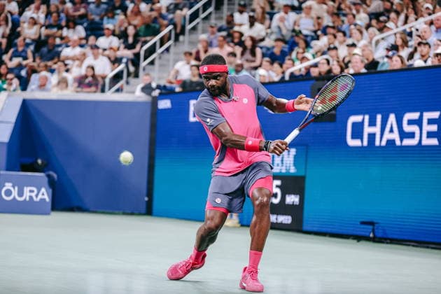 US Open tennis tournament - Day 6 Frances Tiafoe of the USA in action against Valentin Vacherot of Monaco during the Men™s Singles third round of the US Open Tennis Championship in Flushing Meadows, New York, USA, 04 September 2026. FLUSHING MEADOWS NEW YORK United States  Copyright: xOLGAxFEDOROVAx