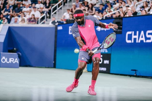 US Open tennis tournament - Day 6 Frances Tiafoe of the USA in action against Valentin Vacherot of Monaco during the Men™s Singles third round of the US Open Tennis Championship in Flushing Meadows, New York, USA, 04 September 2026. FLUSHING MEADOWS NEW YORK United States  Copyright: xOLGAxFEDOROVAx